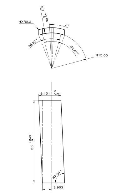 电机斜瓦磁钢图纸